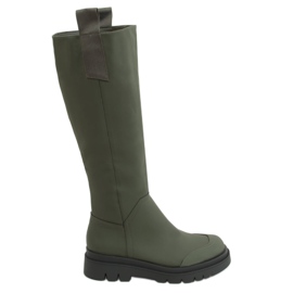 Botas de montar verdes para mujer QT27P Army Green