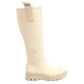 Botas de montar beige para mujer QT27P Beige