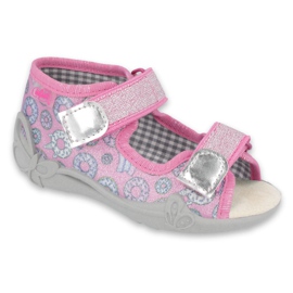 Calzado infantil befado 242P106 rosado plata