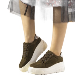 Zapatillas deportivas de tacón alto verdes de Rapter