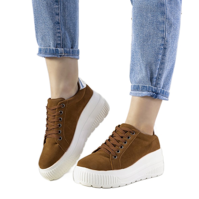 Zapatillas deportivas marrones con suela alta Rapter marrón