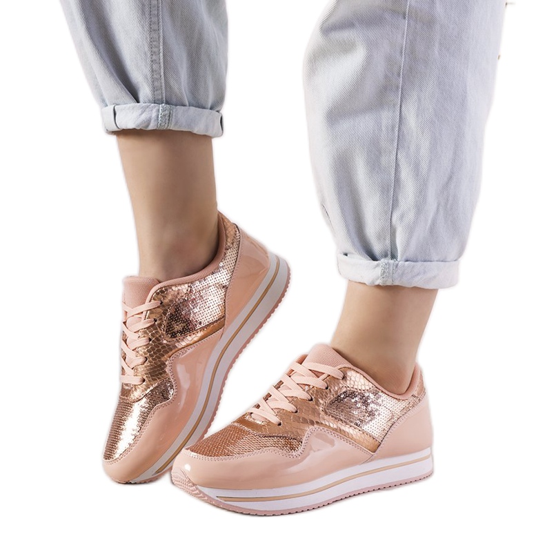 Zapatillas Pink Adeyla lacadas rosado