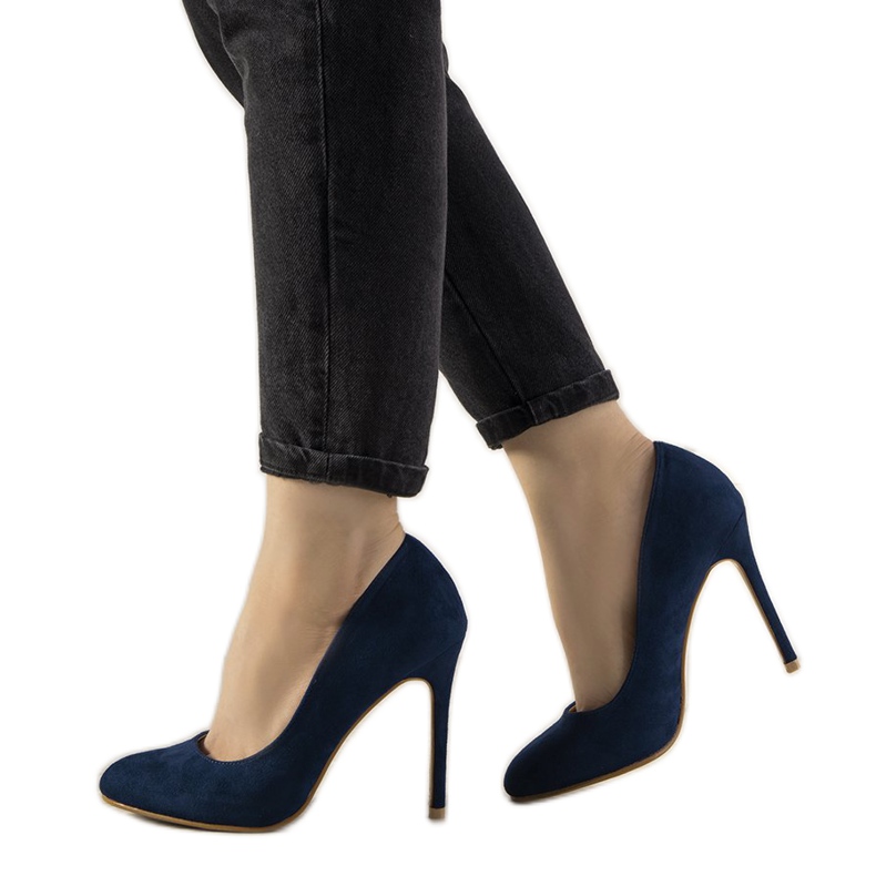 Salón azul marino con tacón Dermeno Salón azul marino con tacón Dermeno