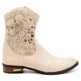 Olivier Botas cómodas Jess beige claro calado Olivier Botas cómodas Jess beige claro calado