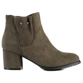 J. Star Botines casuales de gamuza verde