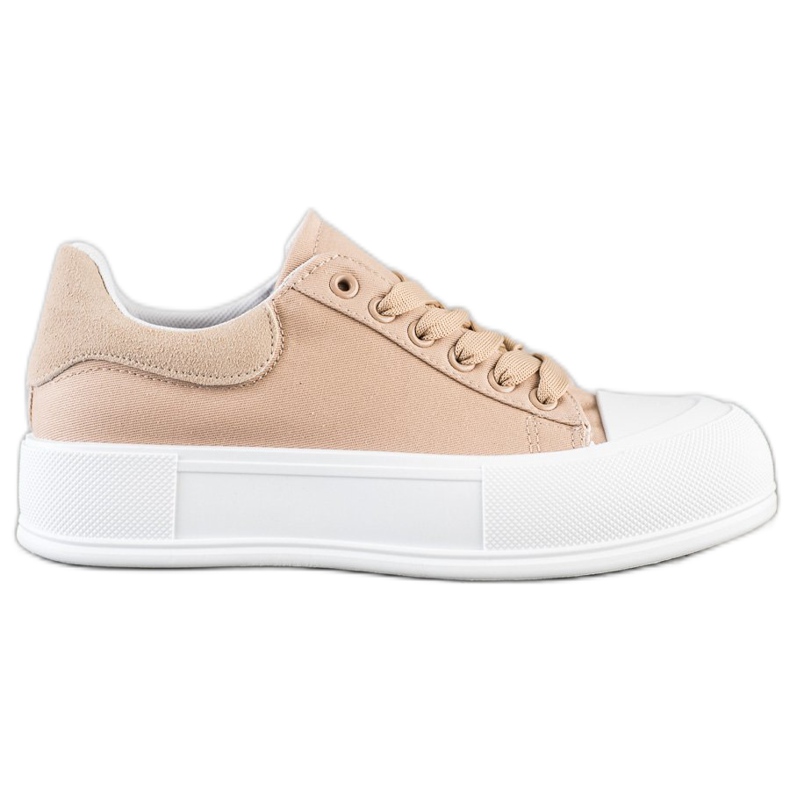 Goodin Zapatillas clásicas en la plataforma beige