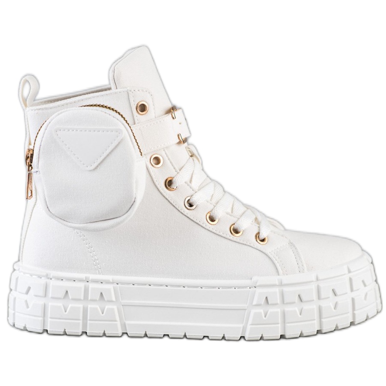 Goodin Zapatillas en la plataforma con bolsillo blanco