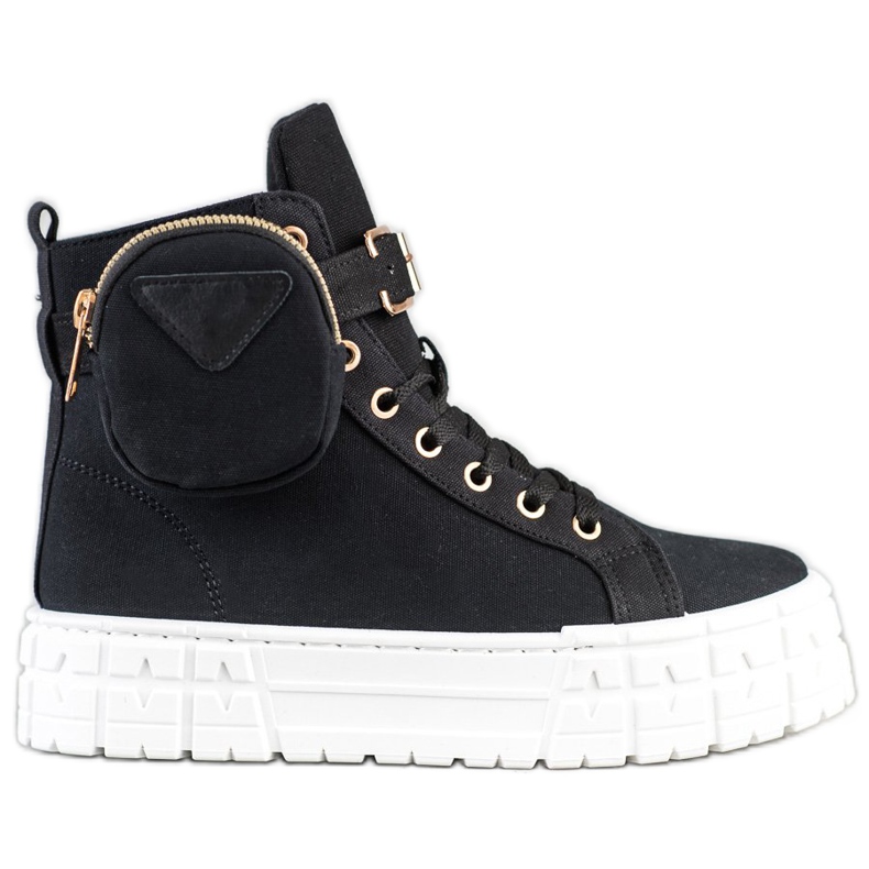 Goodin Zapatillas en plataforma con bolsillo negro