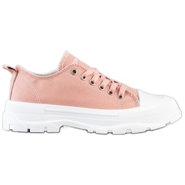 Goodin Zapatillas en la plataforma rosa