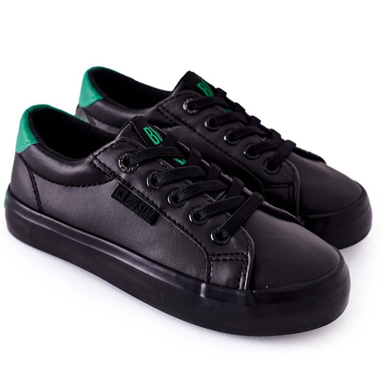 Zapatillas de piel para niños Big Star DD374147 Negro