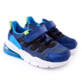 Zapatillas Deportivas Infantiles Con Velcro ABCKIDS Azul-Negro