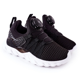 Zapatillas Deportivas Infantiles Con Perilla ABCKIDS Negra negro