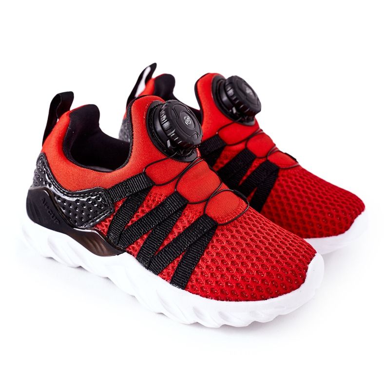 Zapatos deportivos para niños con pomo rojo ABCKIDS negro Zapatos deportivos para niños con pomo rojo ABCKIDS negro