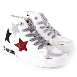 Zapatillas Altas Para Niños Con Cremallera Big Star II374029 Blanco