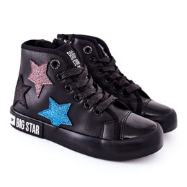 Zapatillas altas para niños con cremallera Big Star II374028 Negro multicolor