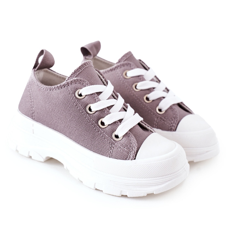 Zapatillas Infantiles En La Plataforma Gris Travel Time
