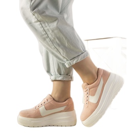 Deportivas rosa con suela alta Chillout rosado