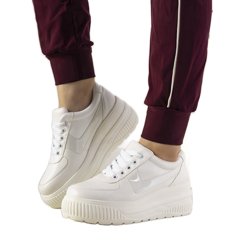 Zapatillas deportivas blancas con suela alta Challenge blanco Zapatillas deportivas blancas con suela alta Challenge blanco