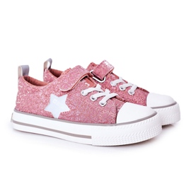 Zapatillas Infantiles Con Velcro Big Star HH374027 Rosa plata