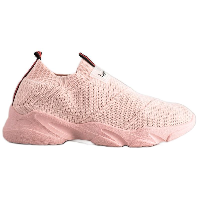 SHELOVET Zapatillas sin cordones de moda rosadas rosado