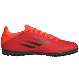 Botas de fútbol adidas X Speedflow.4 Tf M FY3336 naranjas y rojos