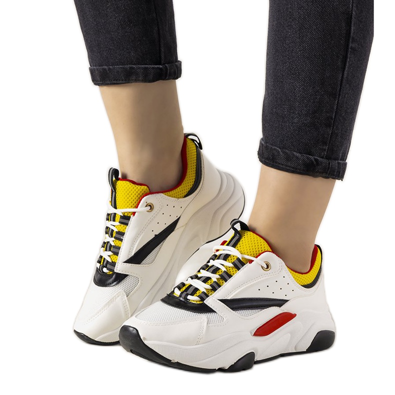 PA1 Zapatillas Hours blancas blanco negro amarillo