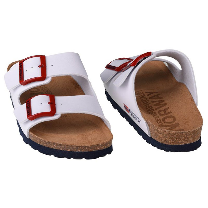 Geographical Norway Sandalias Bios Doble Hebilla chanclas W GNW20417-17 blanco