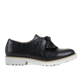Zapatos brogue negros con lazo de Hendi Zapatos brogue negros con lazo de Hendi