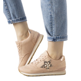Zapatillas deportivas rosas decoradas con tachuelas Ruler rosado