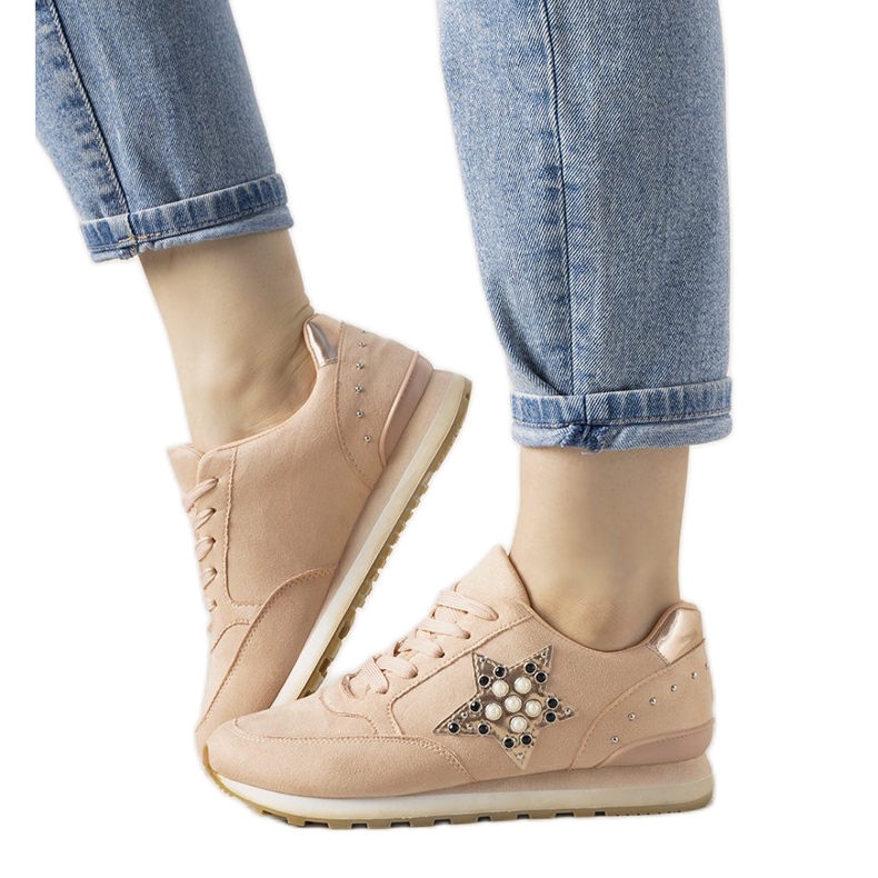 Zapatillas deportivas rosas decoradas con tachuelas Ruler rosado