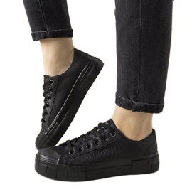 Zapatillas de mujer Gooby Black Big Star negro