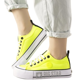 Alexa zapatillas amarillas de neón Big Star para mujer amarillo