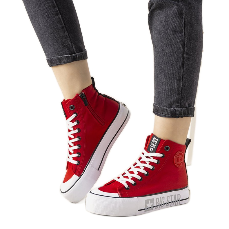 Zapatillas de mujer Big Star rojas de Balvin rojo