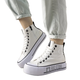 Zapatillas blancas Big Star de mujer de Balvin blanco