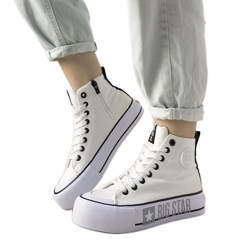 Zapatillas blancas Big Star de mujer de Balvin blanco