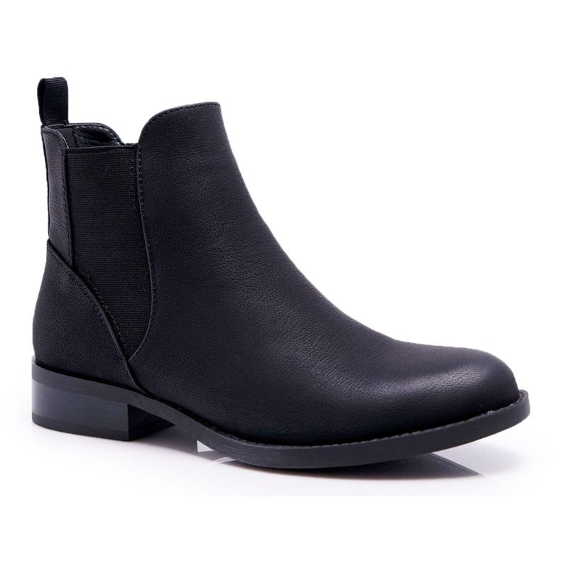 S.Barski Botines Mujer Botines Chelsea Tacón Plano Negro Barski 18-75