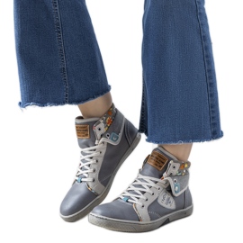 Zapatillas de tobillo para mujer grises de Niente Zapatillas de tobillo para mujer grises de Niente