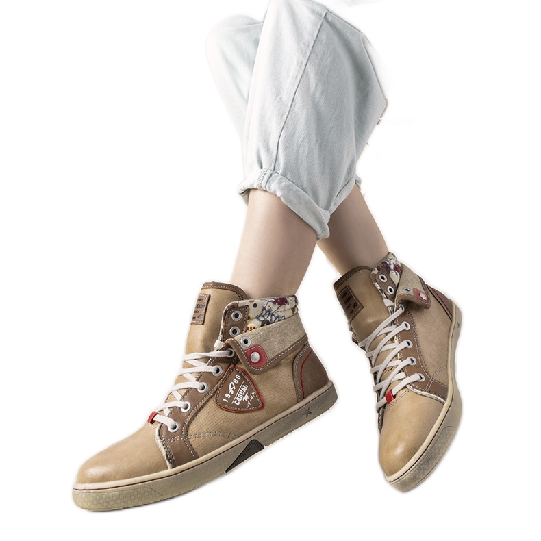 Zapatillas al tobillo beis de mujer de Niente beige Zapatillas al tobillo beis de mujer de Niente beige