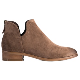 Botas de ante con abertura VINCEZA marrón
