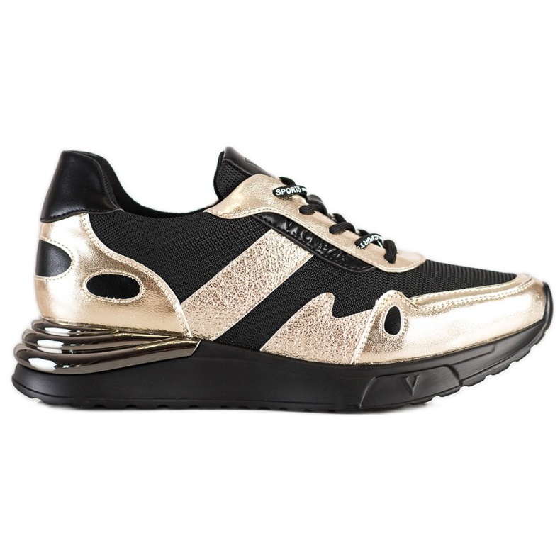 Zapatillas VINCEZA Glitter negro dorado