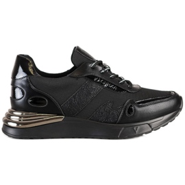 Zapatillas VINCEZA Glitter negro