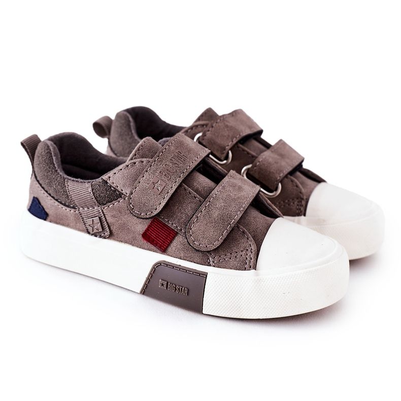 Zapatillas Infantiles Con Velcro Big Star II374018 Gris