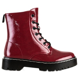 S. BARSKI Botas con cordones en la plataforma S.BARSKI rojo S. BARSKI Botas con cordones en la plataforma S.BARSKI rojo