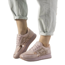 Zapatillas deportivas rosas con estampado Festival calado