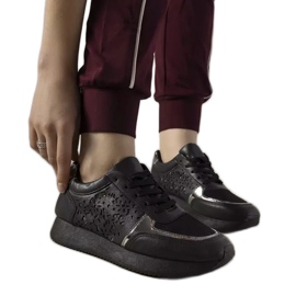 Zapatillas deportivas negras con estampado Festival calado negro