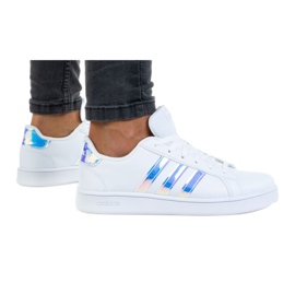 Zapatillas Adidas Grand Court K FW1274 blanco púrpura