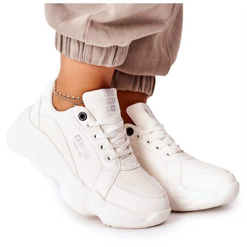 Zapatos deportivos de mujer Memory Foam Big Star II274359 Blanco