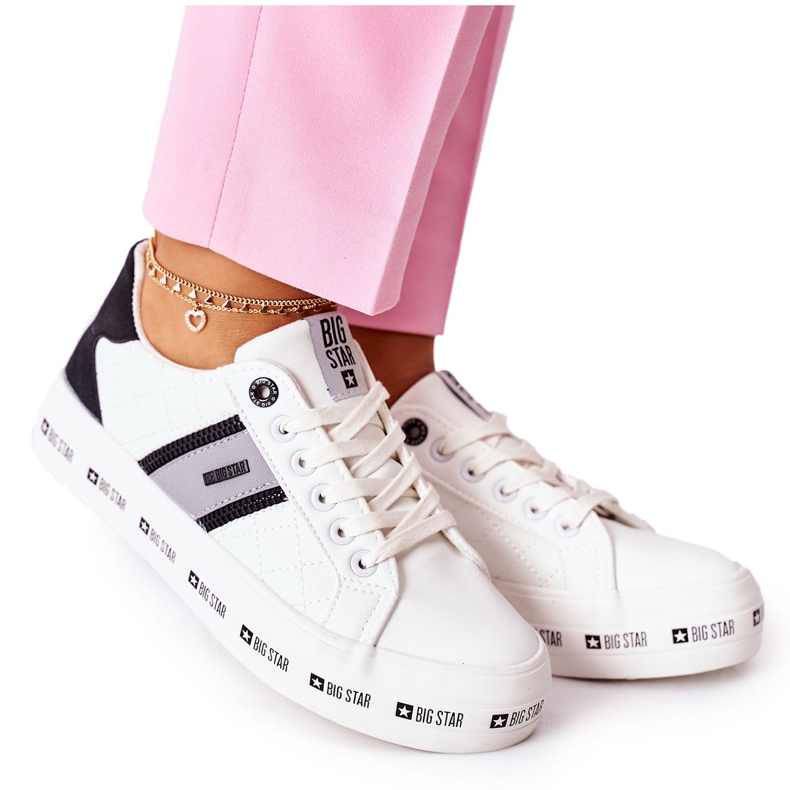 Zapatillas de cuero On The Big Star II274071 Plataforma blanca blanco
