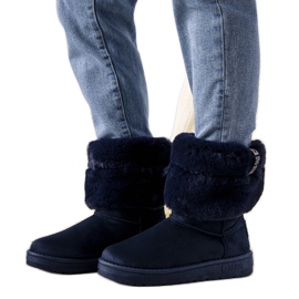 Drave botas de nieve Big Star azul marino para mujer
