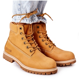 Botas de montaña de piel para mujer Big Star II274447 Camel marrón